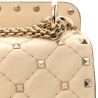 Valentino Garavani Nappa Medium Rockstud Spike Shoulder Bag Light Ivory 16 of 16