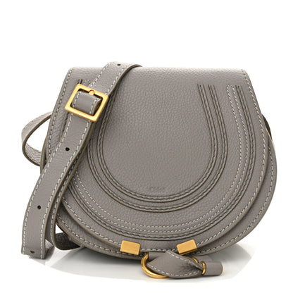 Chloe Calfskin Mini Marcie Round Crossbody Bag Cashmere Grey 1 of 12