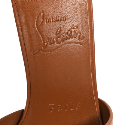 Christian Louboutin Calfskin Logo Embossed So CL 55 Mule 36 Cuoio 8 of 8