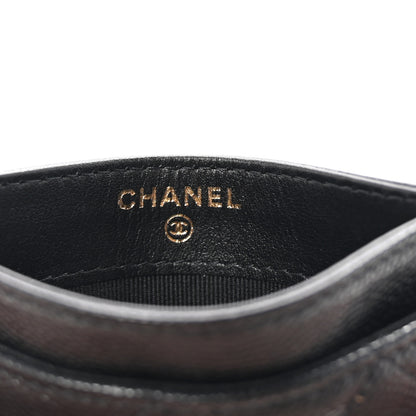 Chanel Caviar Quilted Studded CC Card Holder Black 6 of 9