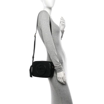 Gucci Sakai Be Green Calfskin Diagonal Stitched Small Blondie Shoulder Bag Black 2 of 10