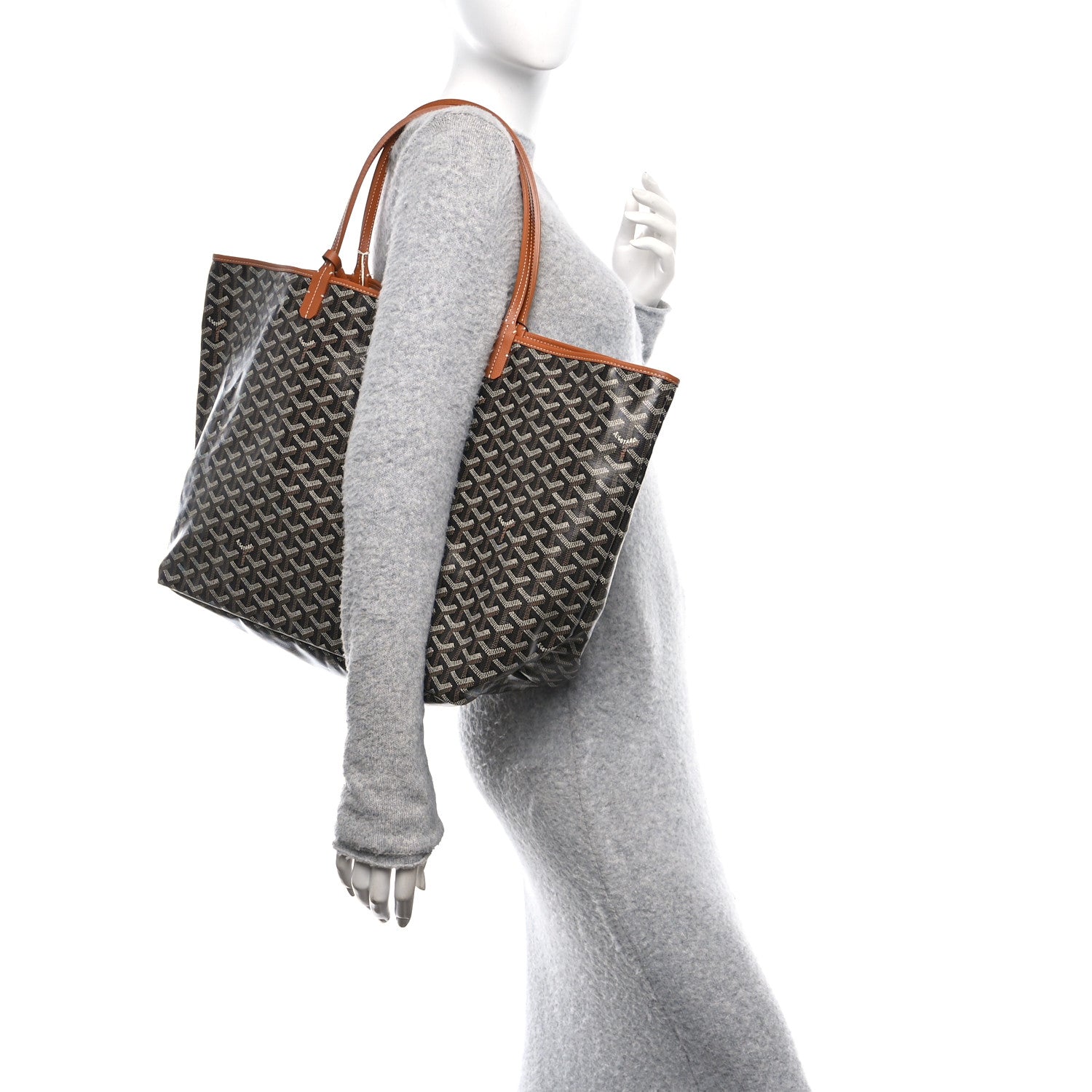 Goyard Goyardine Saint Louis GM Black Gold 3 of 10