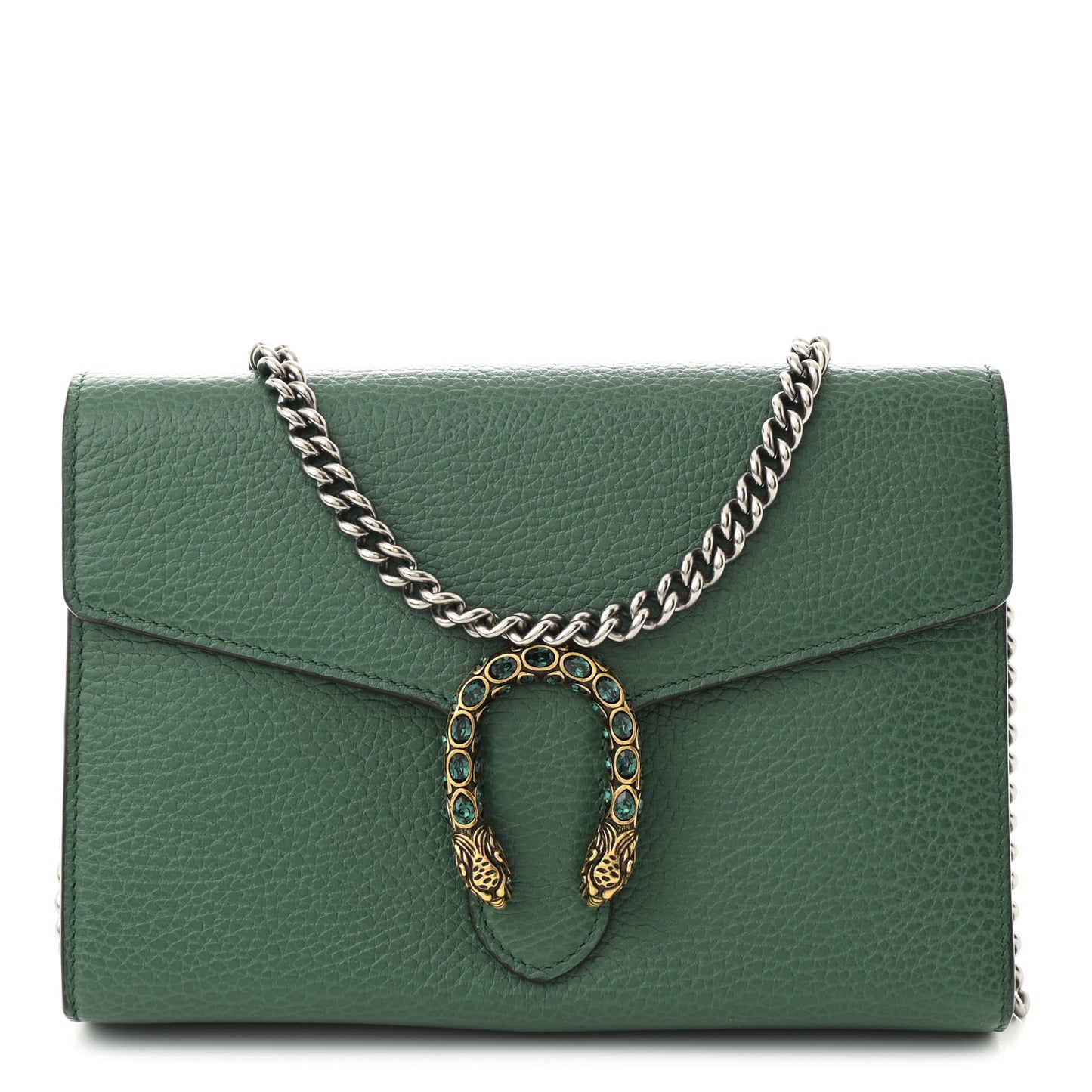 Calfskin Mini Dionysus Chain Wallet Emerald