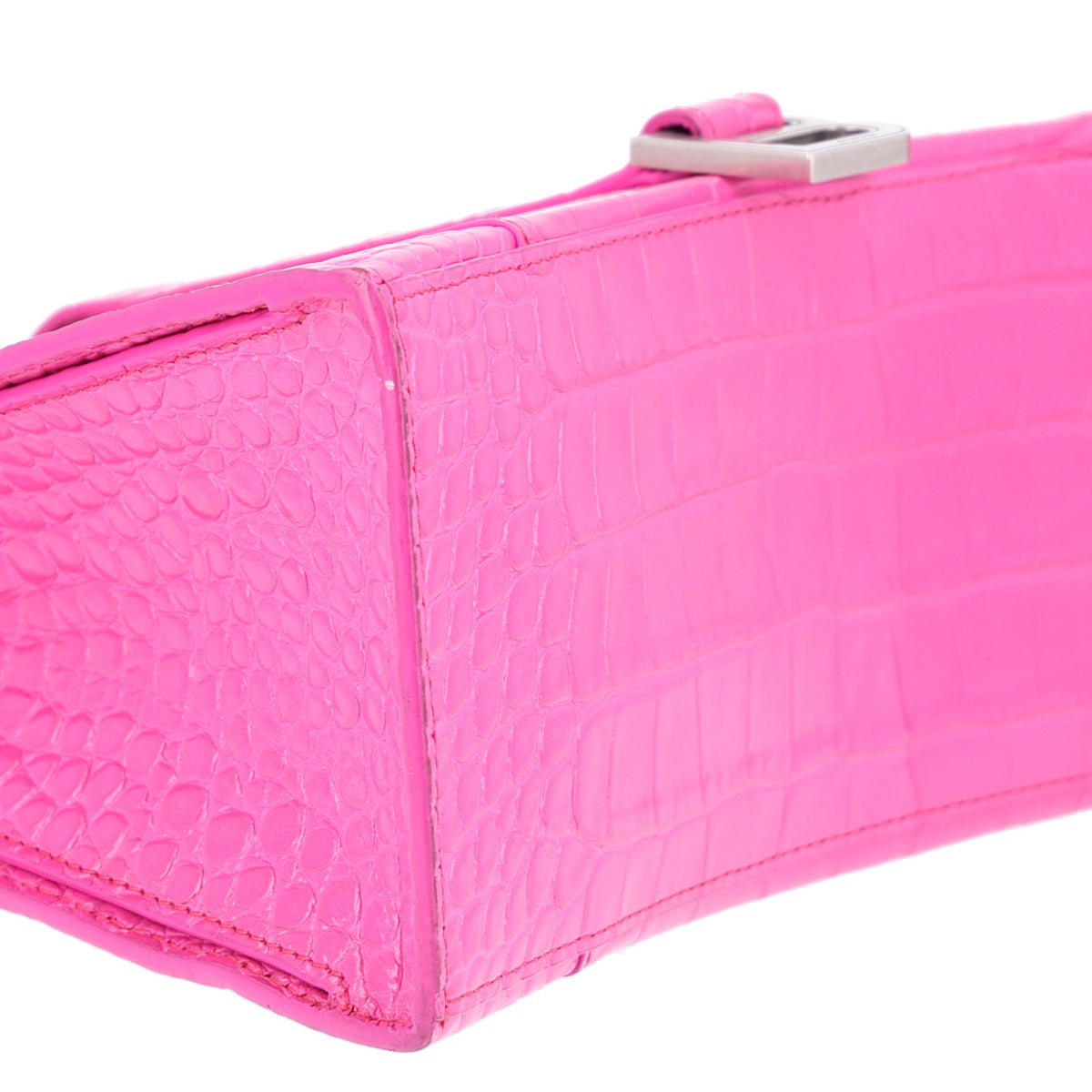Balenciaga Grained Calfskin XS Hourglass East West Tote Lipstick Pink 9 of 12