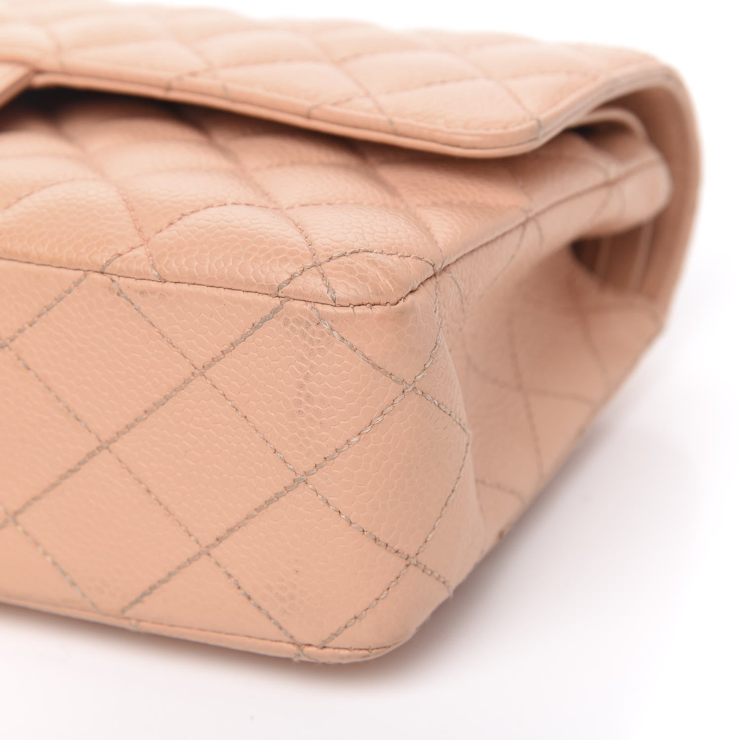 Chanel Caviar Quilted Medium Double Flap Beige 9 of 17