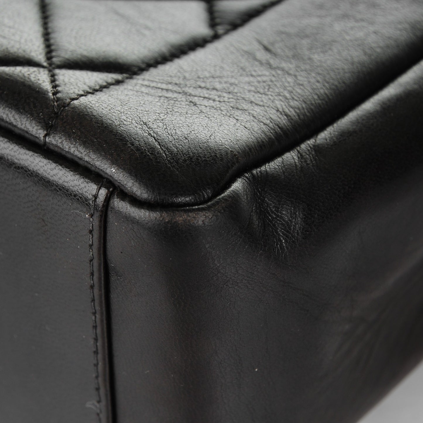 Lambskin Quilted Small Single Flap Black