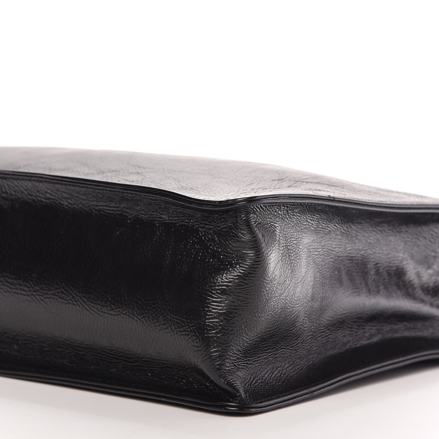 Chanel Shiny Aged Calfskin Shopping Bag Black 7 of 10