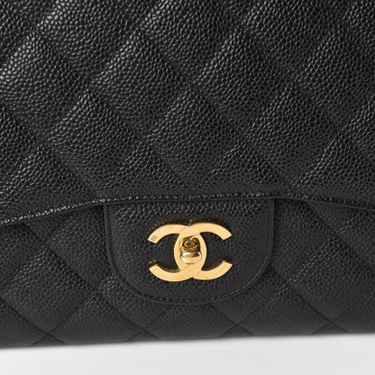 Chanel Caviar Quilted Jumbo Single Flap Black 12 of 12