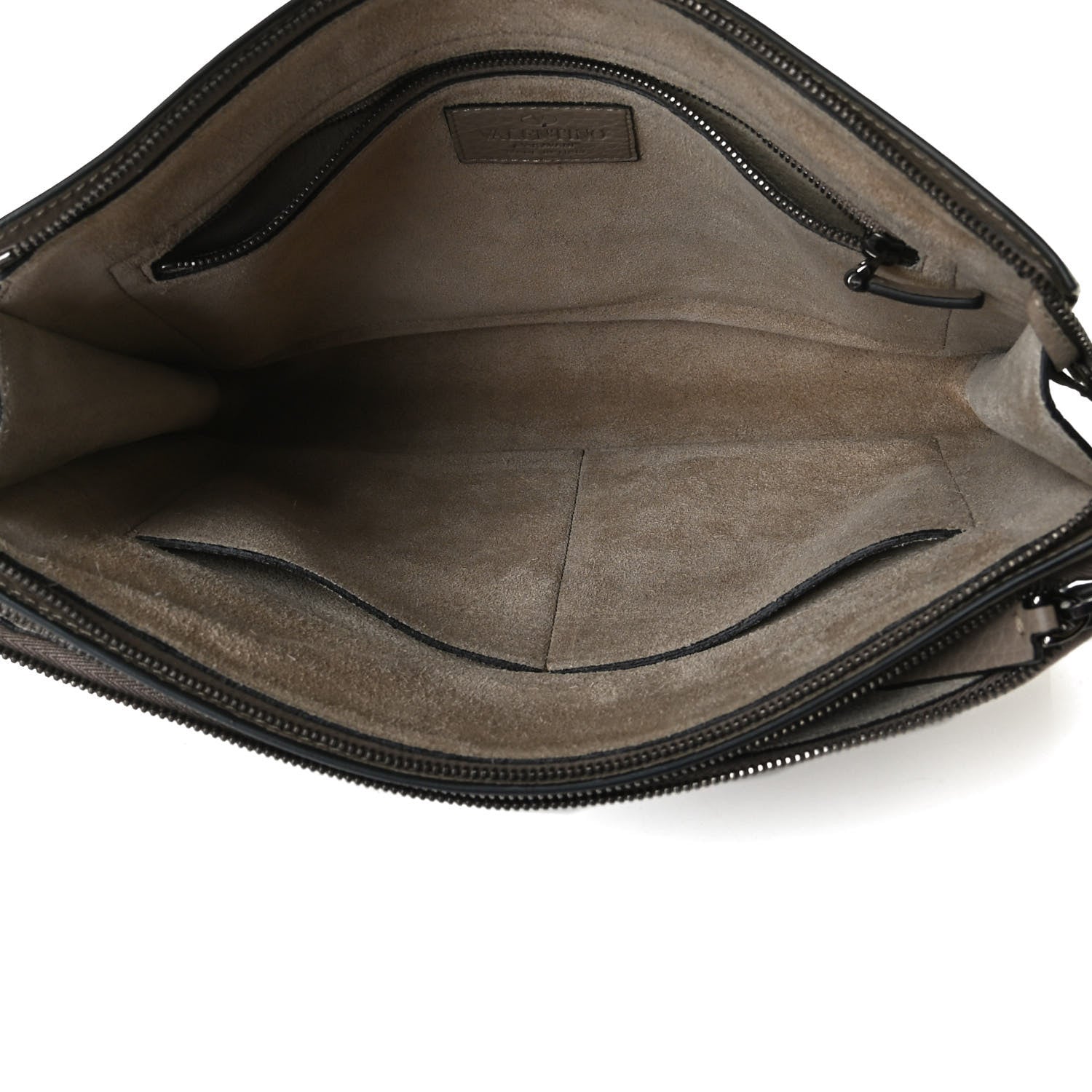 Valentino Garavani Pebbled Calfskin Rockstud Strap Clutch Poudre 5 of 12