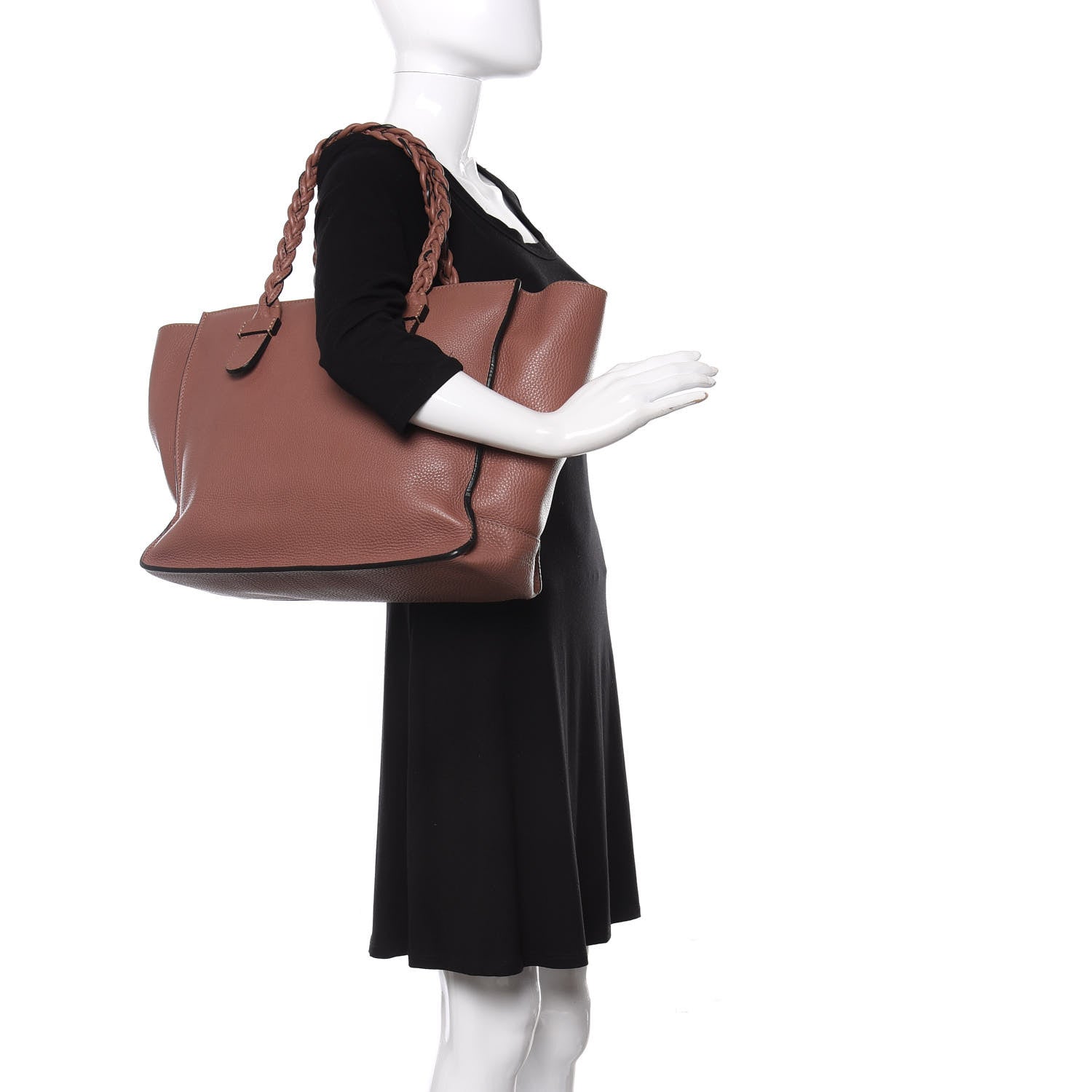 Valentino Garavani Grained Calfskin To Be Cool Tote Brownish 2 of 12