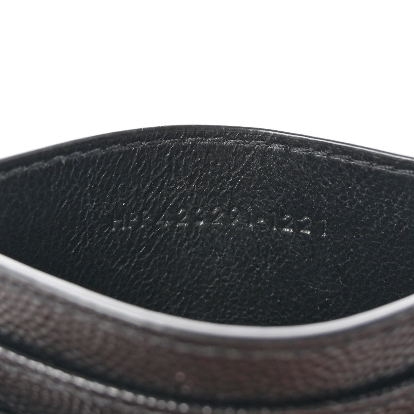 Grain De Poudre Matelasse Chevron Monogram Credit Card Case Black