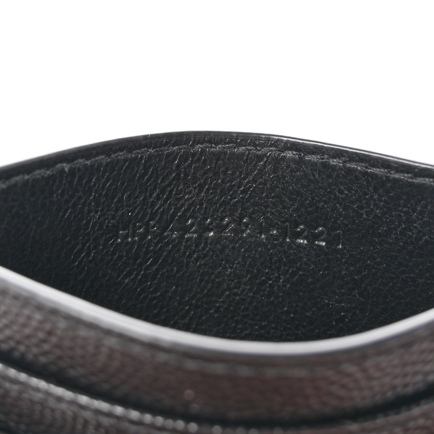 Saint Laurent Grain De Poudre Matelasse Chevron Monogram Credit Card Case Black 7 of 7