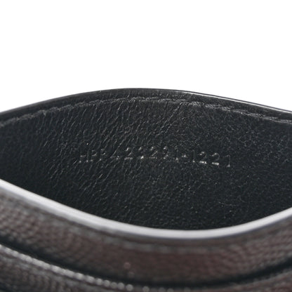 Saint Laurent Grain De Poudre Matelasse Chevron Monogram Credit Card Case Black 7 of 7