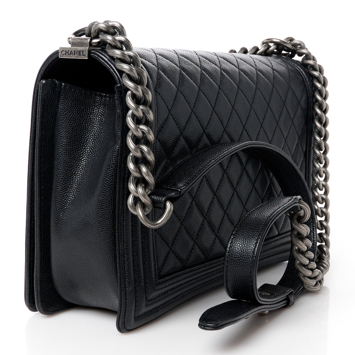 Caviar Quilted New Medium Boy Flap Black