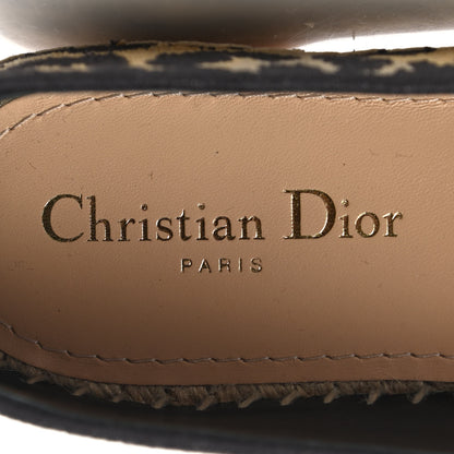 Christian Dior Cotton Embroidered Leopard Print Granville Espadrille 40 Natural 7 of 8