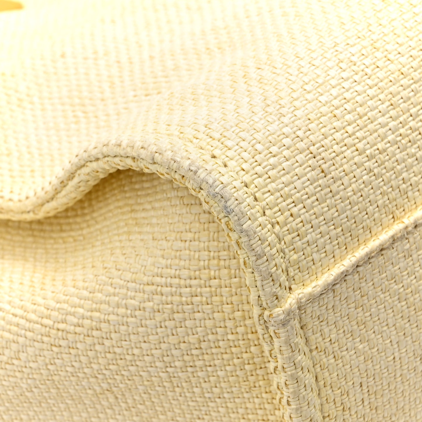 Woven Straw Raffia Medium Deauville Tote Yellow