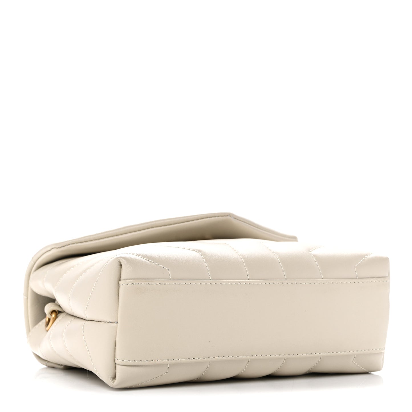 Calfskin Y Quilted Monogram Toy Loulou Crossbody Bag Blanc Vintage