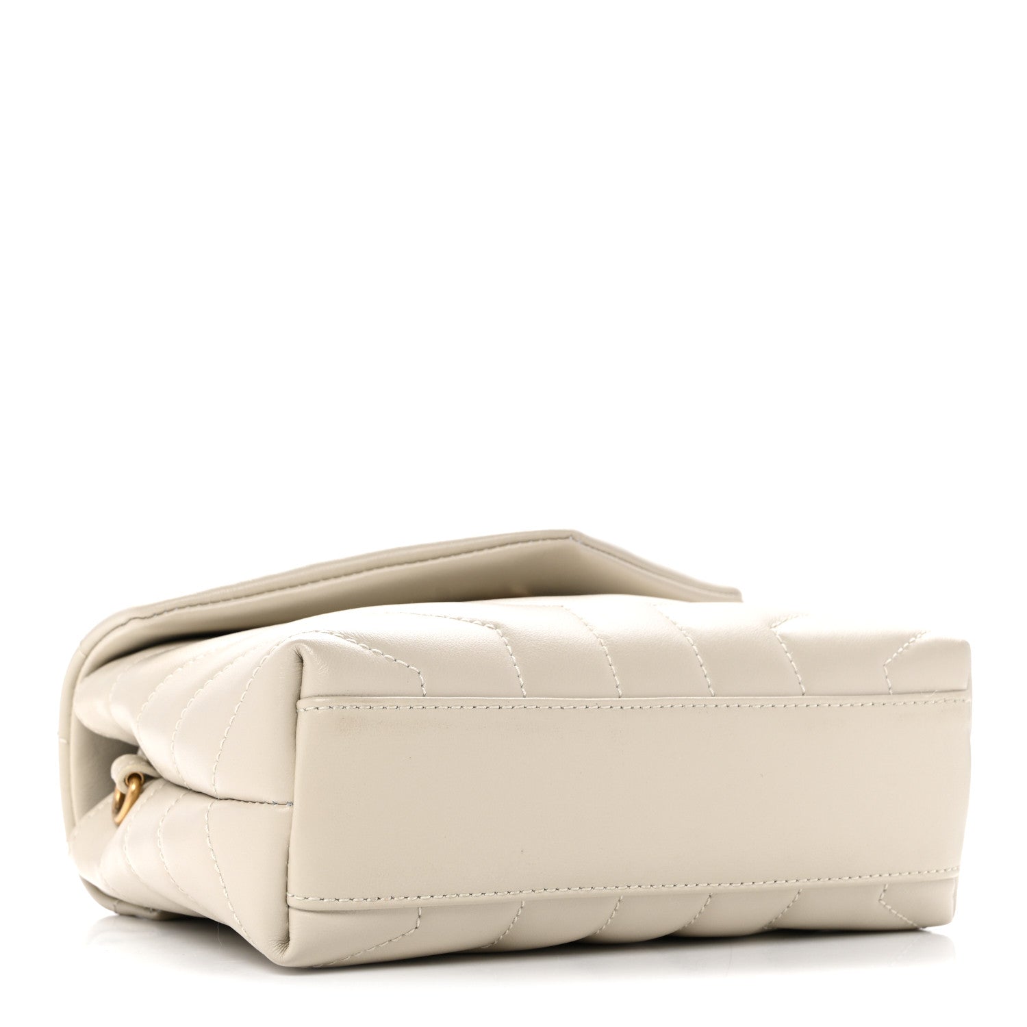 Saint Laurent Calfskin Y Quilted Monogram Toy Loulou Crossbody Bag Blanc Vintage 4 of 11