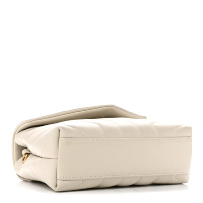 Saint Laurent Calfskin Y Quilted Monogram Toy Loulou Crossbody Bag Blanc Vintage 4 of 11