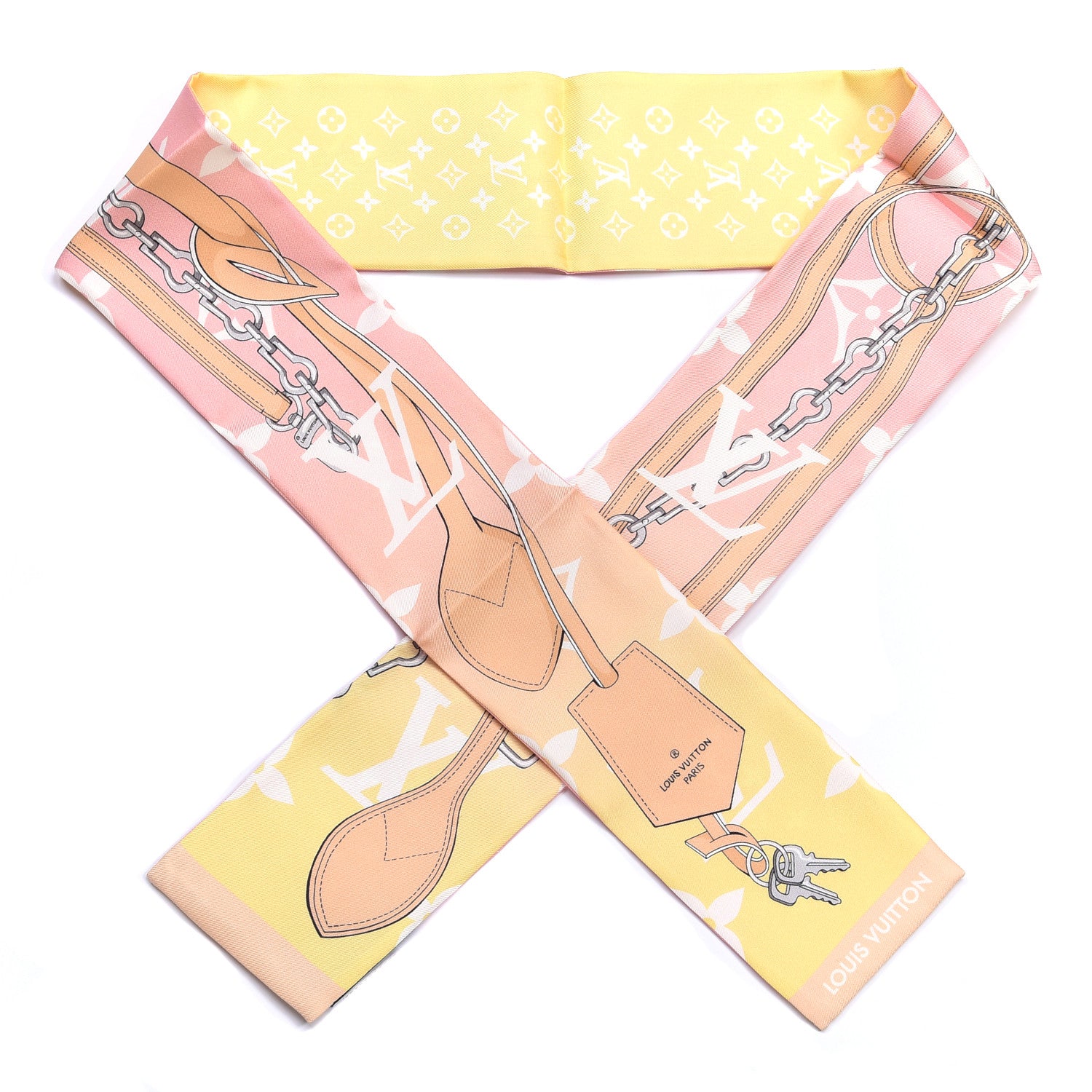 Louis Vuitton Silk Monogram Gradient By The Pool Bandeau Pink 1 of 3