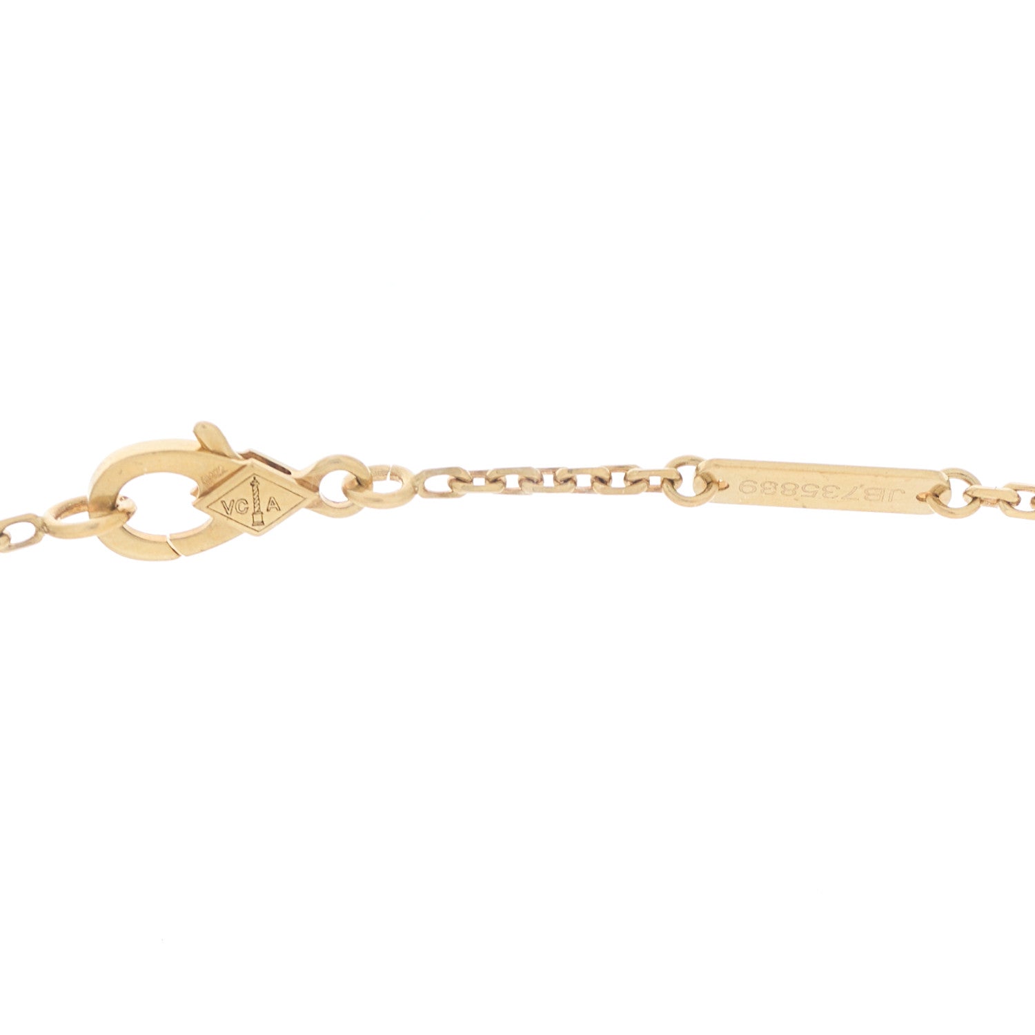 Van Cleef & Arpels 18K Yellow Gold Diamond Large Frivole Pendant Pave Necklace 4 of 7