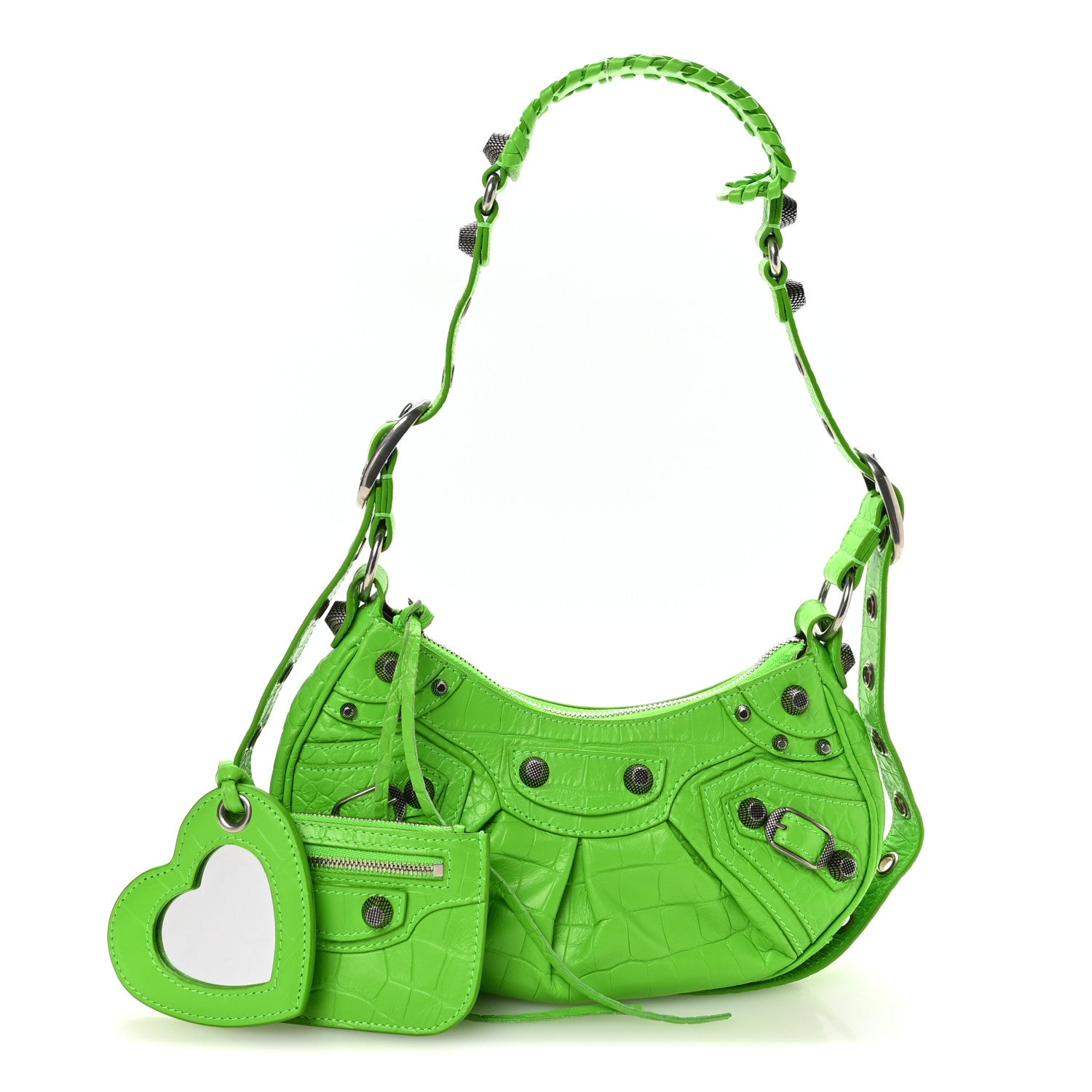Balenciaga Extra Supple Calfskin Crocodile Embossed Le Cagole