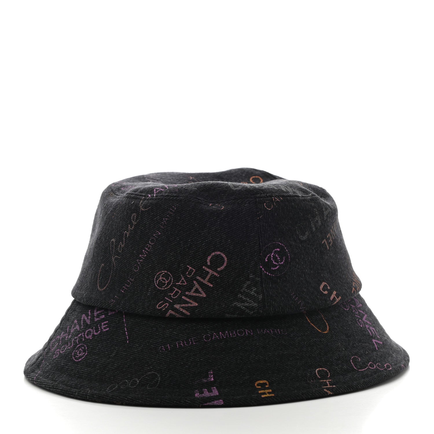 Chanel Denim Mood Cloche Bucket Hat M Black 5 of 8