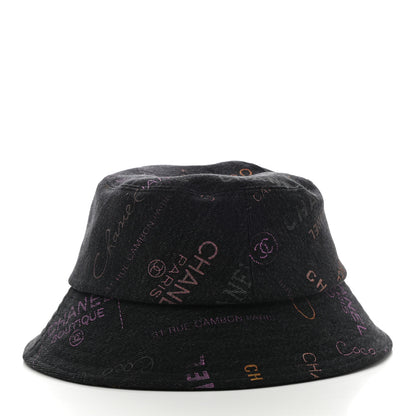 Chanel Denim Mood Cloche Bucket Hat M Black 5 of 8