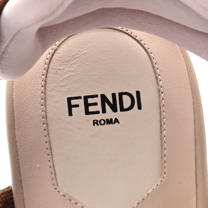 Fendi Technical Mesh FF Colibri Slingback Ballerina Flats 39.5 Tobacco Moro Camelia Beige Caramello 7 of 9