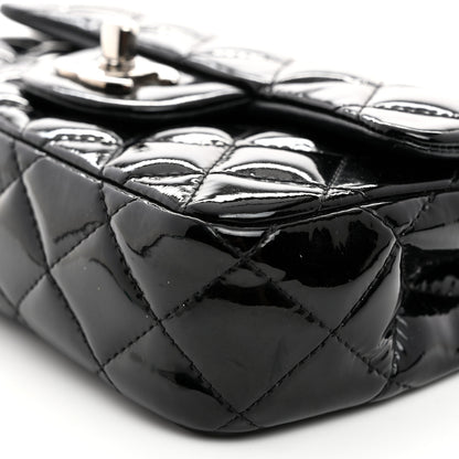 Chanel Patent Calfskin Quilted Extra Mini Rectangular Flap Black 10 of 10