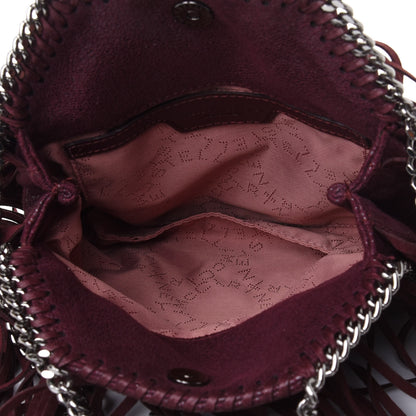 Stella McCartney Shaggy Deer Fringe Tiny Falabella Tote Plum 4 of 4