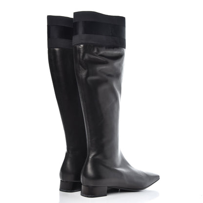Gucci Calfskin Silk Lifford Boots 8.5 Black 4 of 9