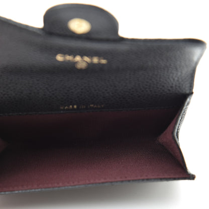 Chanel Caviar Quilted Flap Card Holder Wallet Black 5 of 9