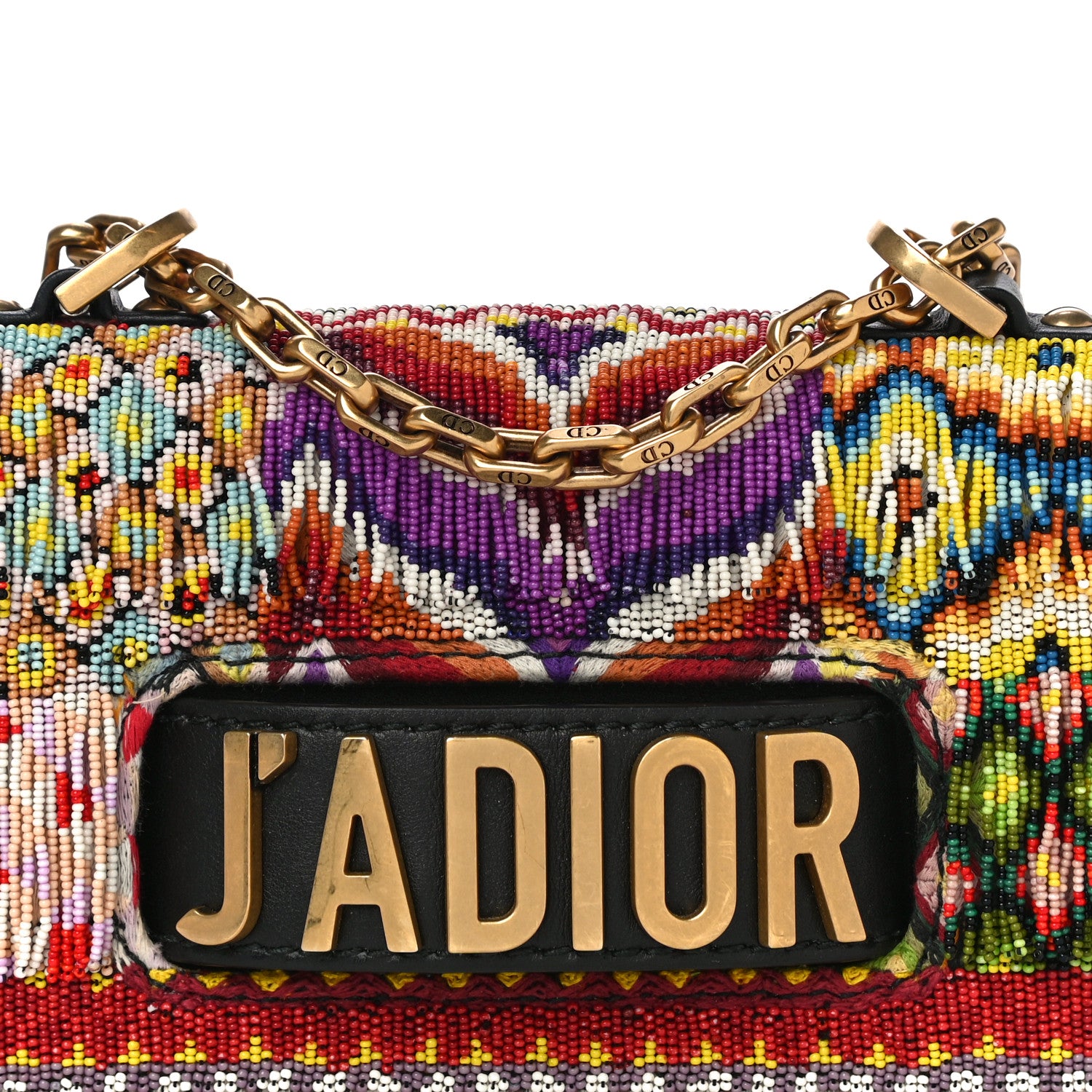 Christian Dior Lambskin Beaded Mini J'Adior Chain Flap Bag Multicolor 7 of 12
