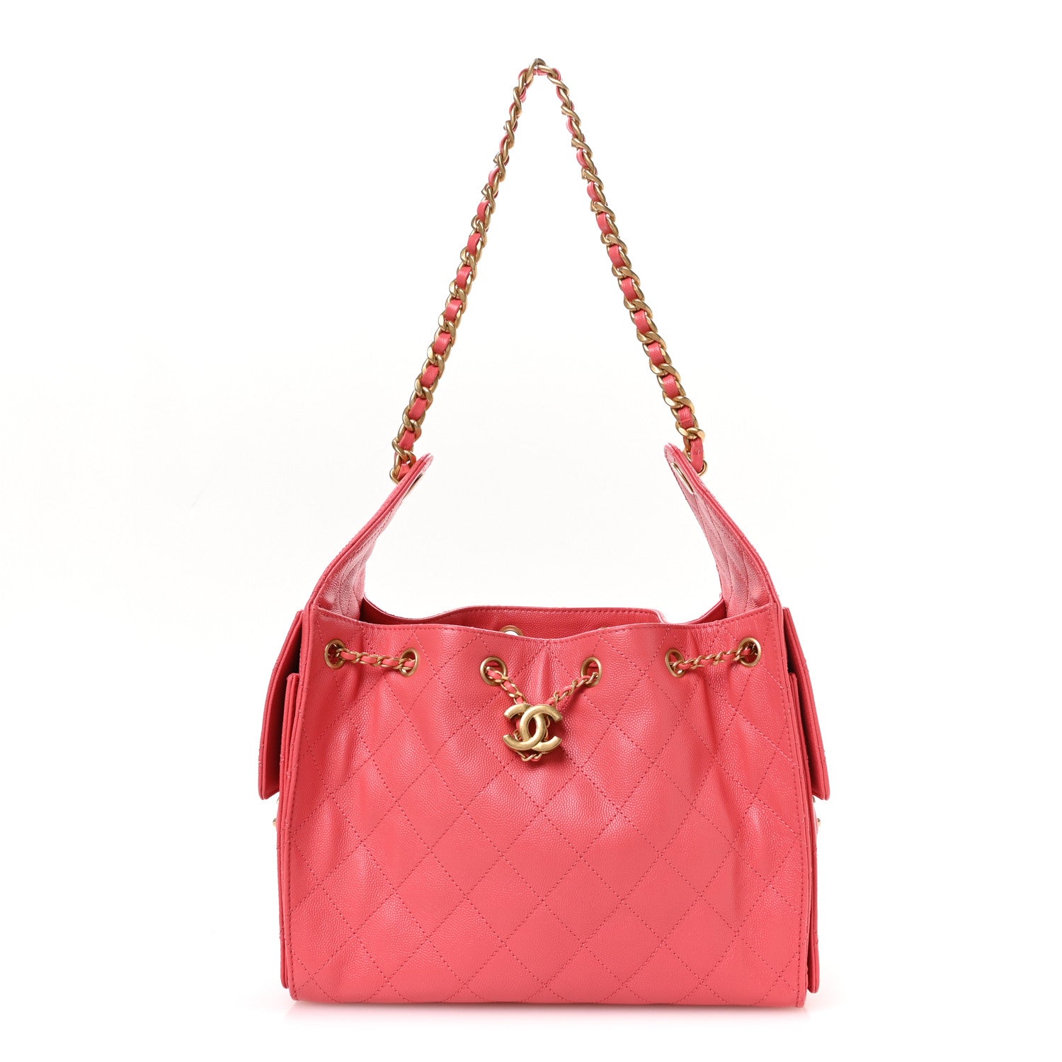Chanel Caviar Quilted Small Chanel 25 Handbag Coral 1 of 11