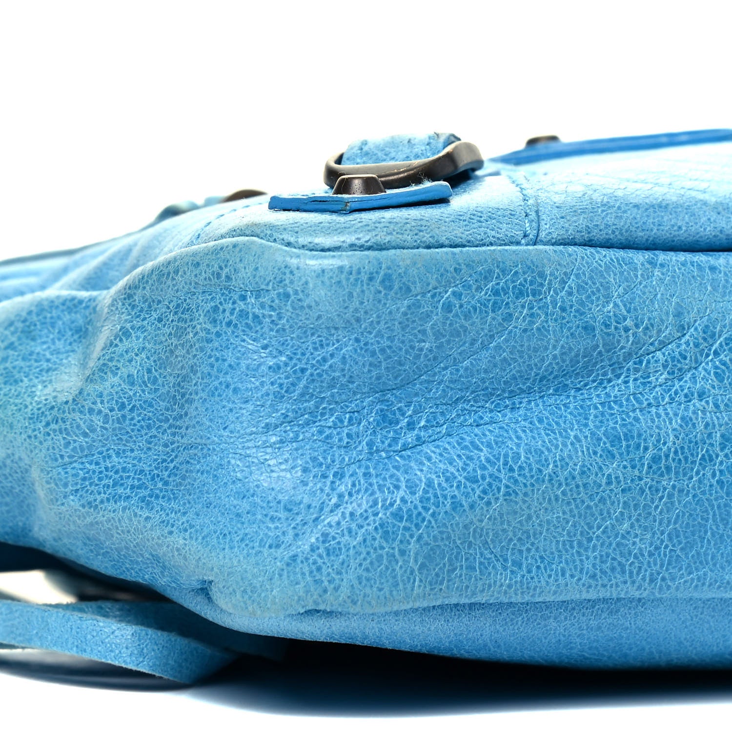 Balenciaga Chevre Classic Hardware Porte Toilette Makeup Clutch Turquoise 8 of 9