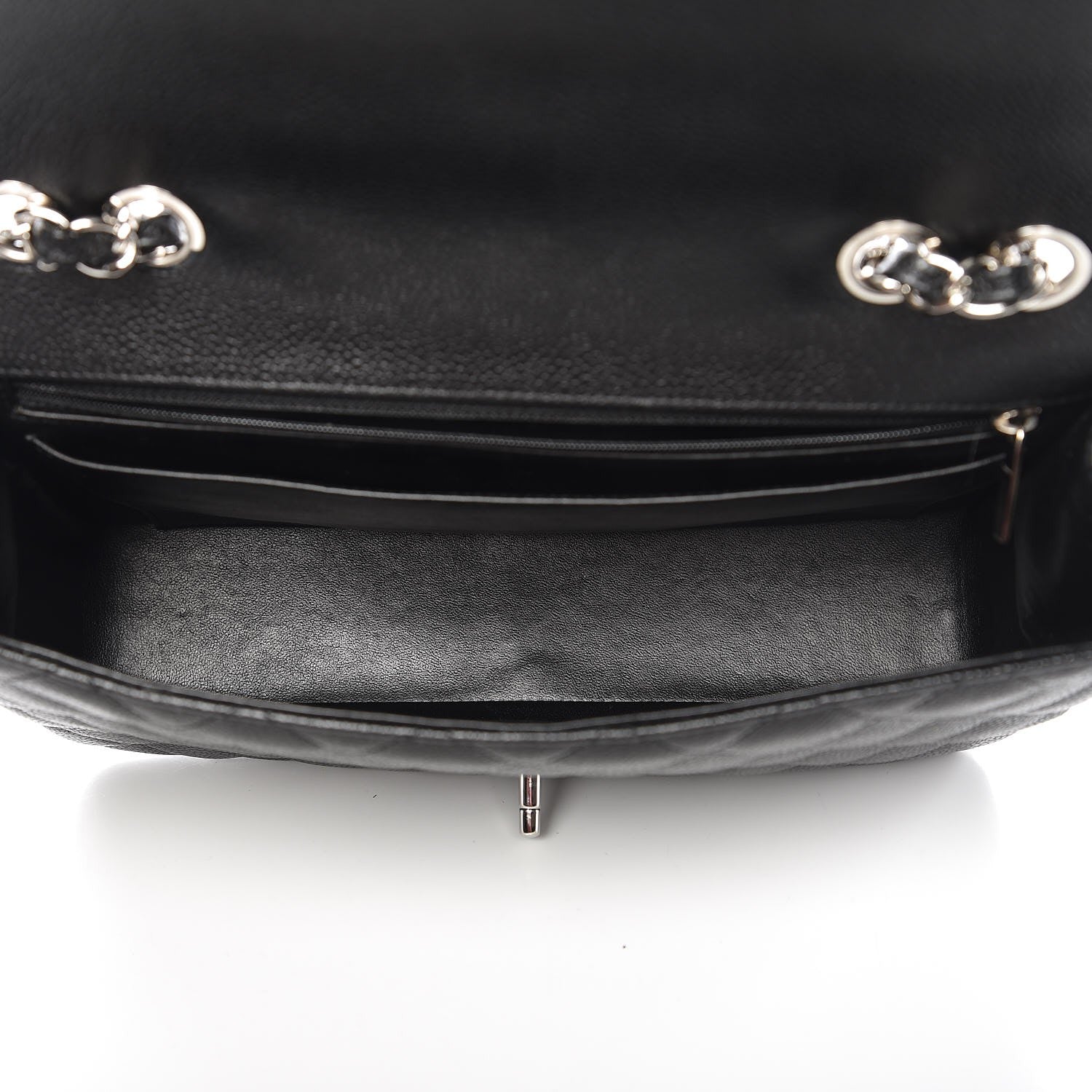 Chanel Caviar Quilted Jumbo Single Flap Black 6 of 9
