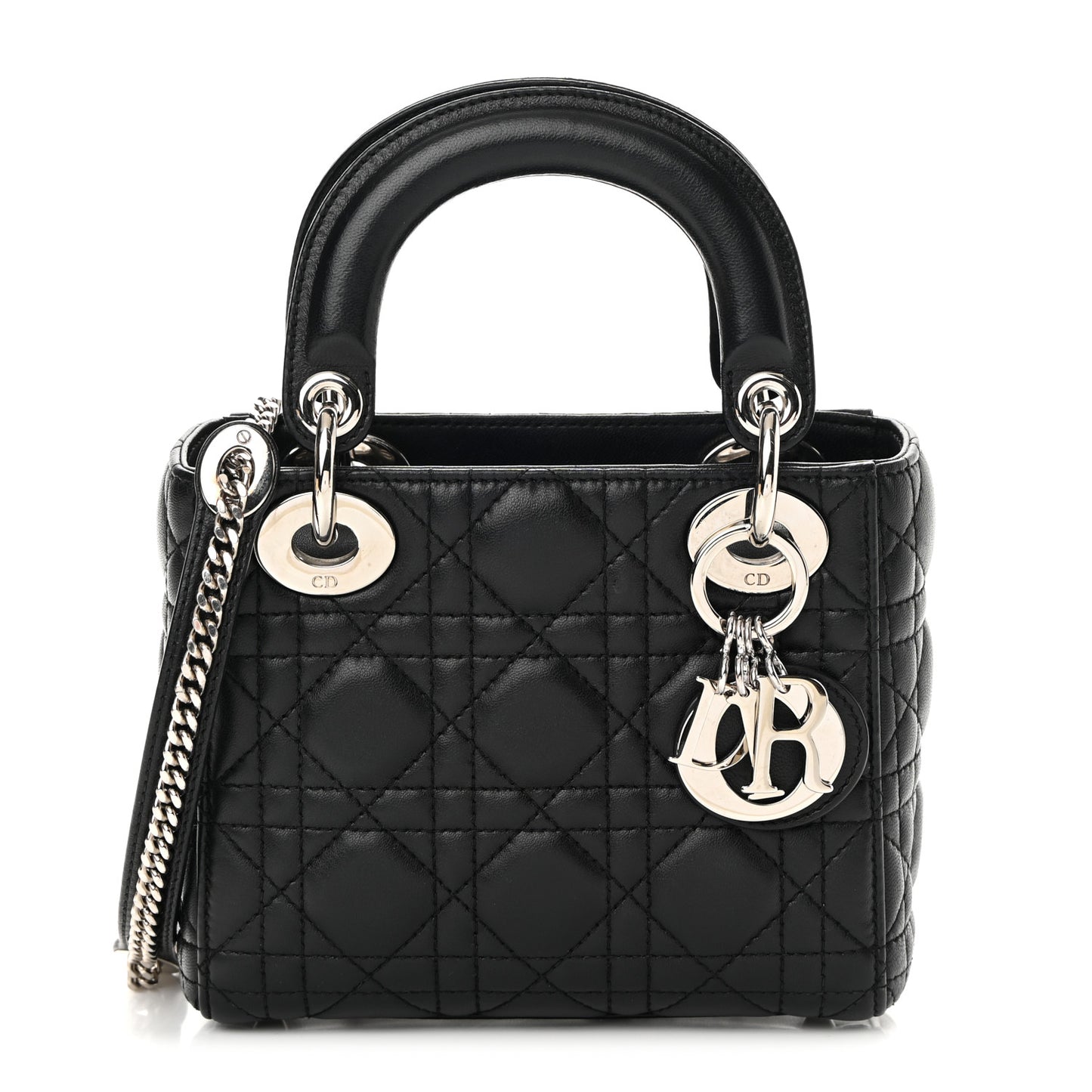 Lambskin Cannage Mini Lady Dior Black