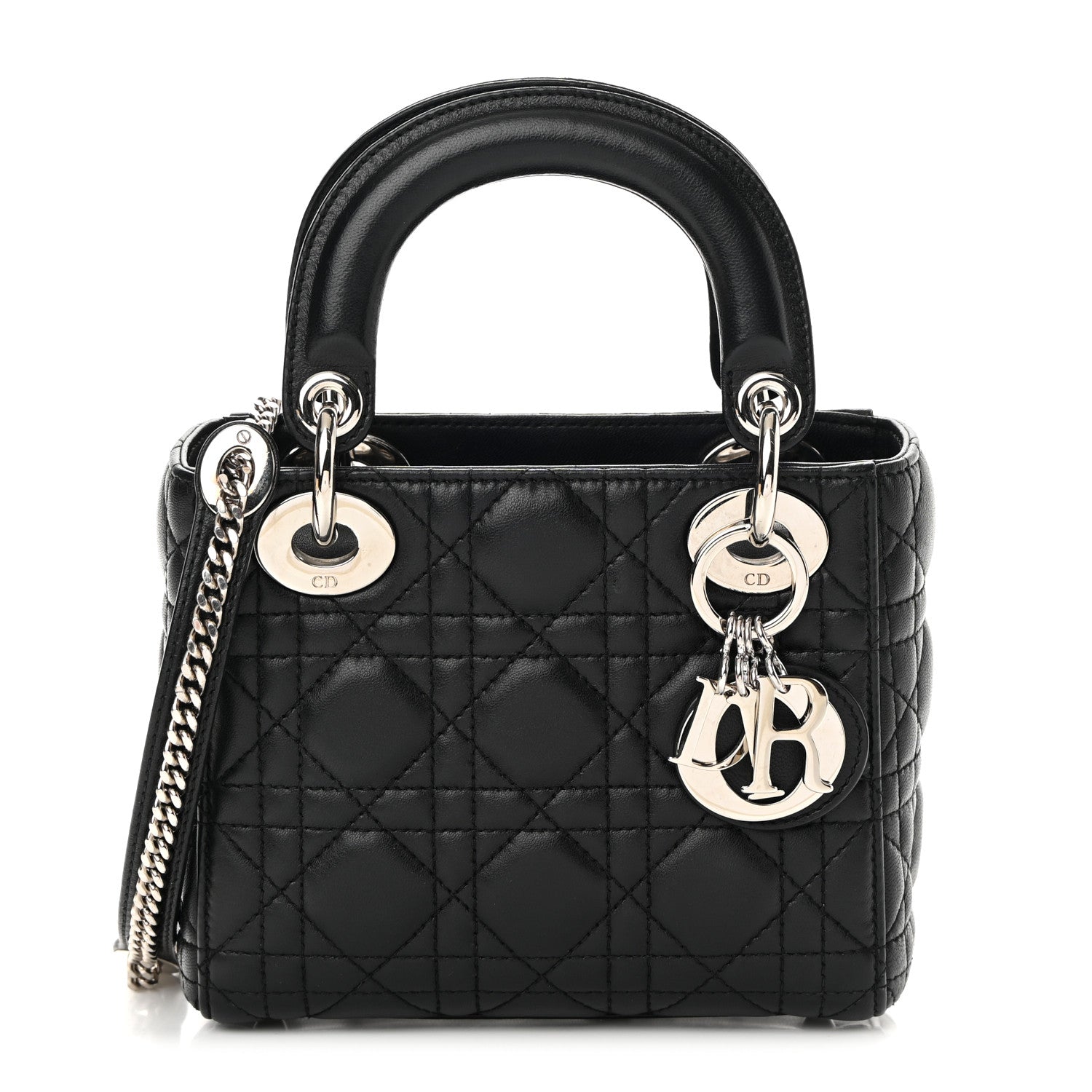 Christian Dior Lambskin Cannage Mini Lady Dior Black 1 of 15