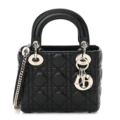 Christian Dior Lambskin Cannage Mini Lady Dior Black 1 of 15