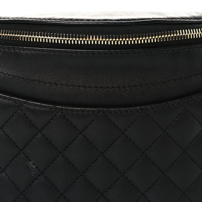 Chanel Lambskin Quilted Waist Bag Fanny Pack Black 8 of 10