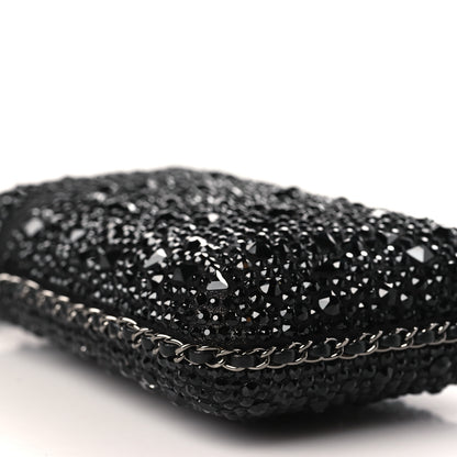 Chanel Satin Crystal Chain Around Phone Holder Black 8 of 10