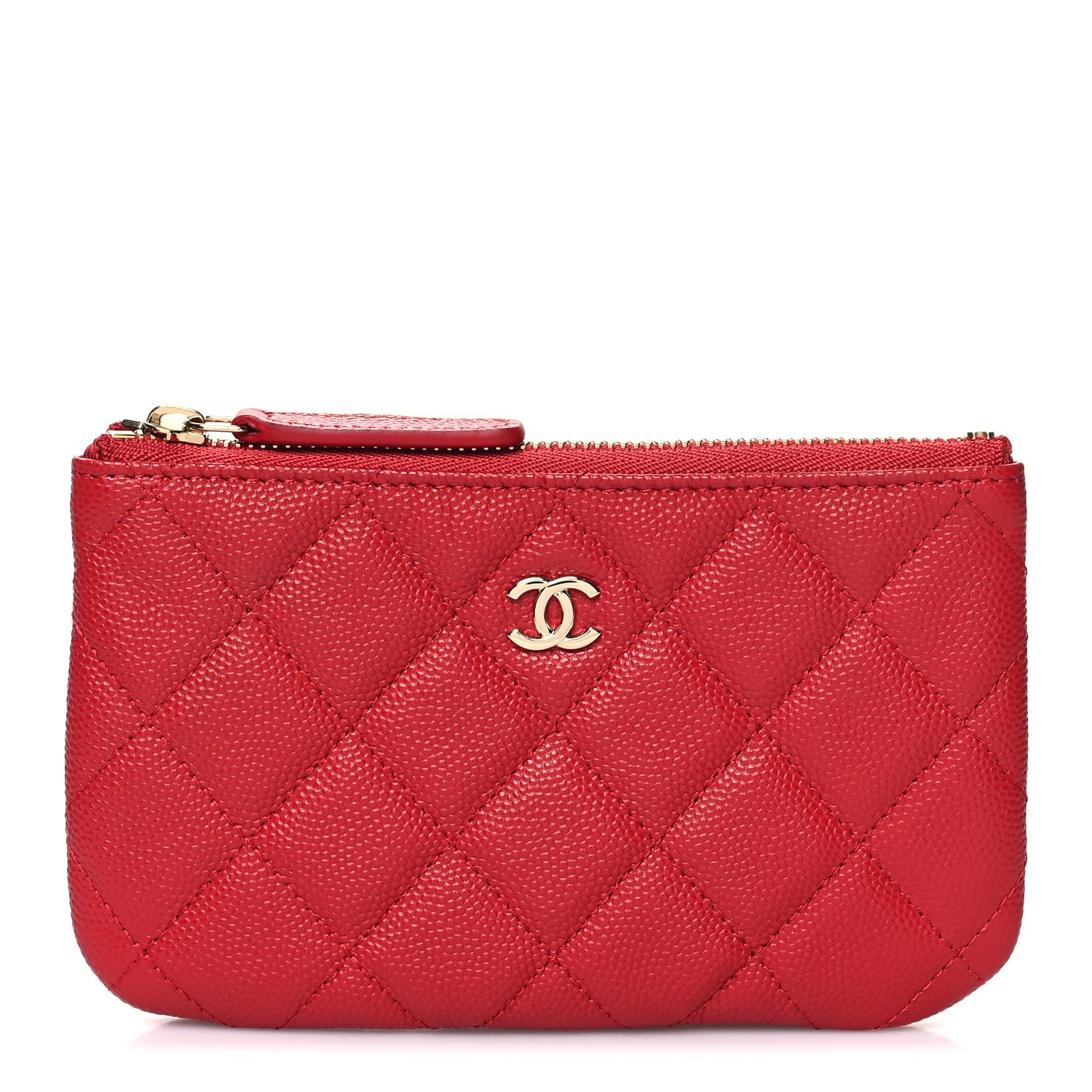 Chanel Caviar Quilted Small Cosmetic Case Dark Pink 1 of 10