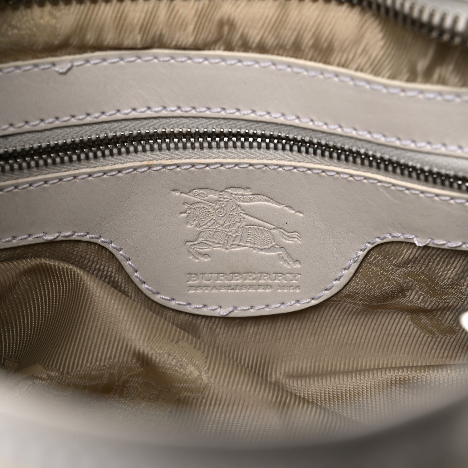 Burberry Calfskin Studded Hobo White 6 of 34