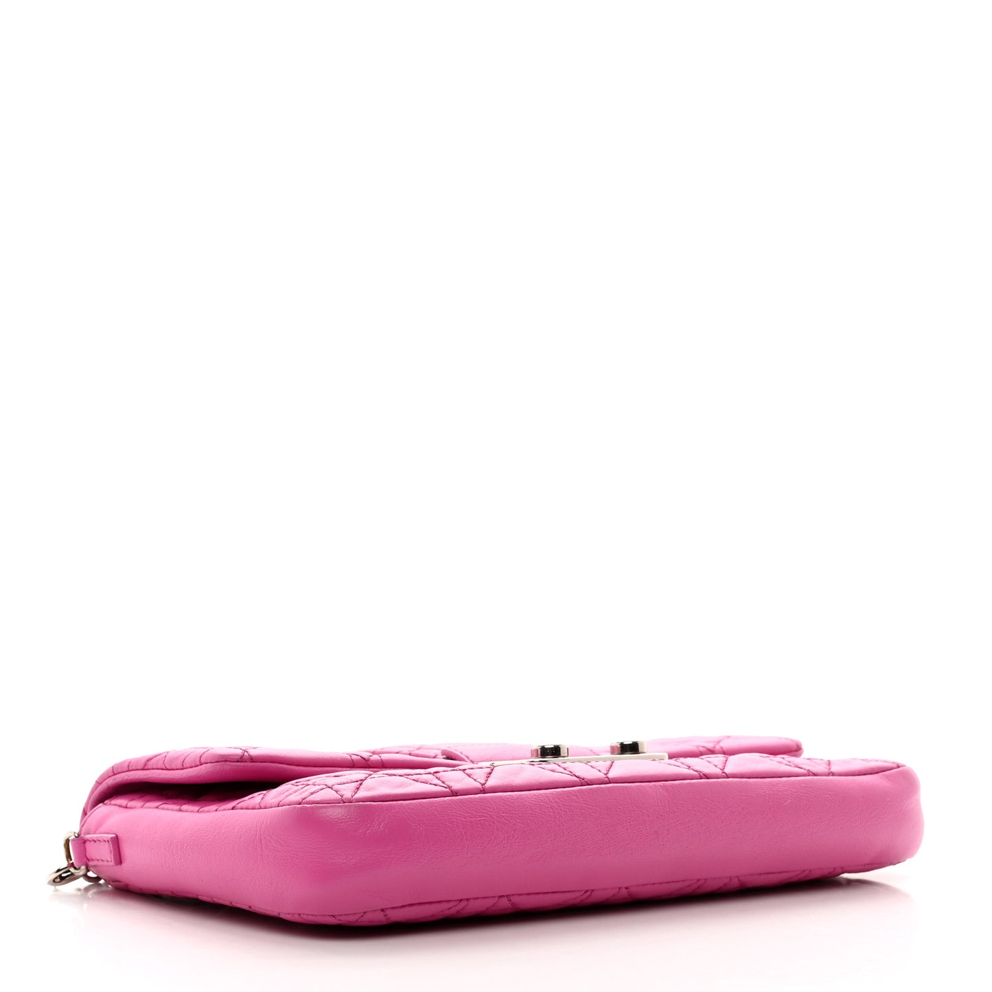 Lambskin Cannage Miss Dior Promenade Pouch Fuchsia
