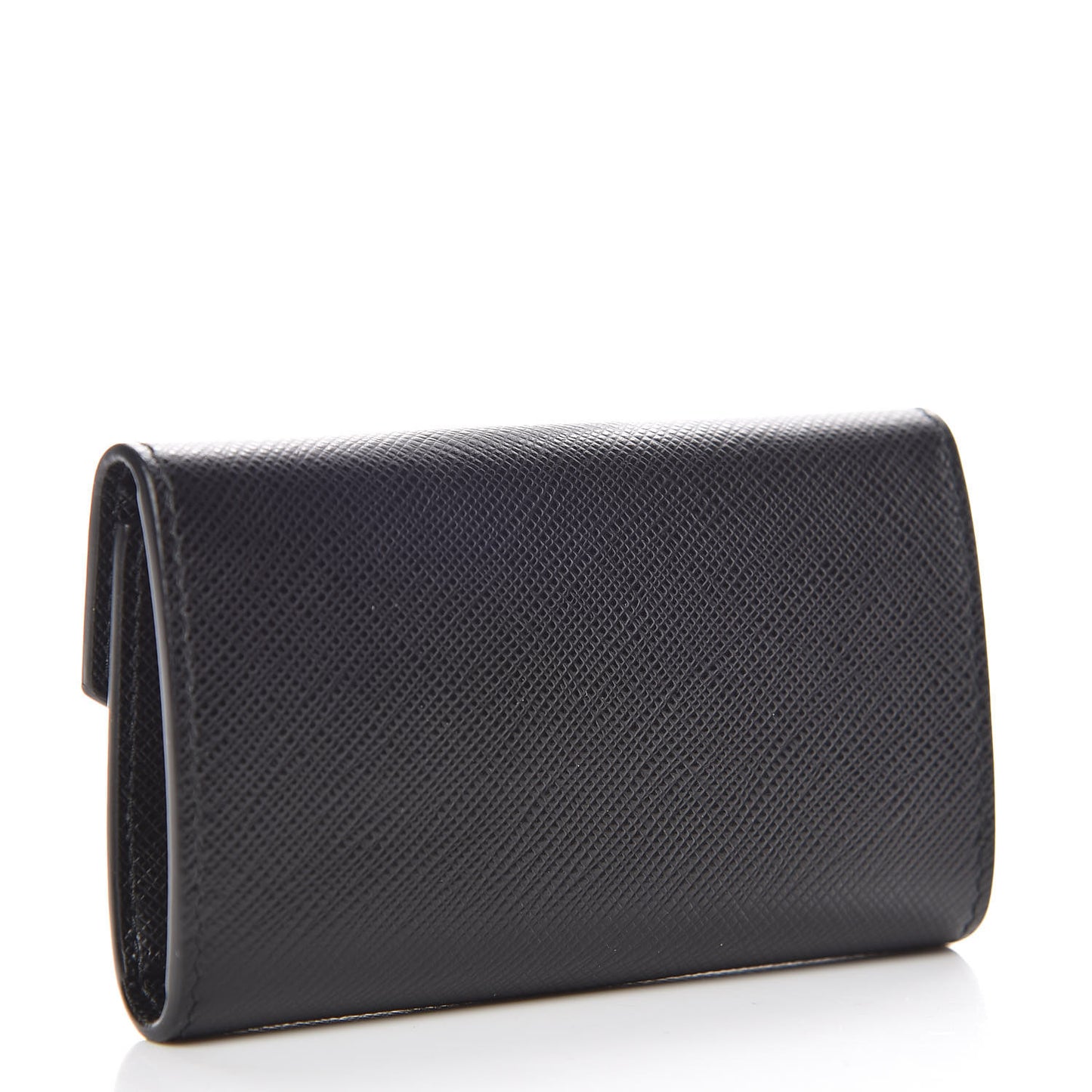 Saffiano Shine Monochrome 4 Key Holder Black