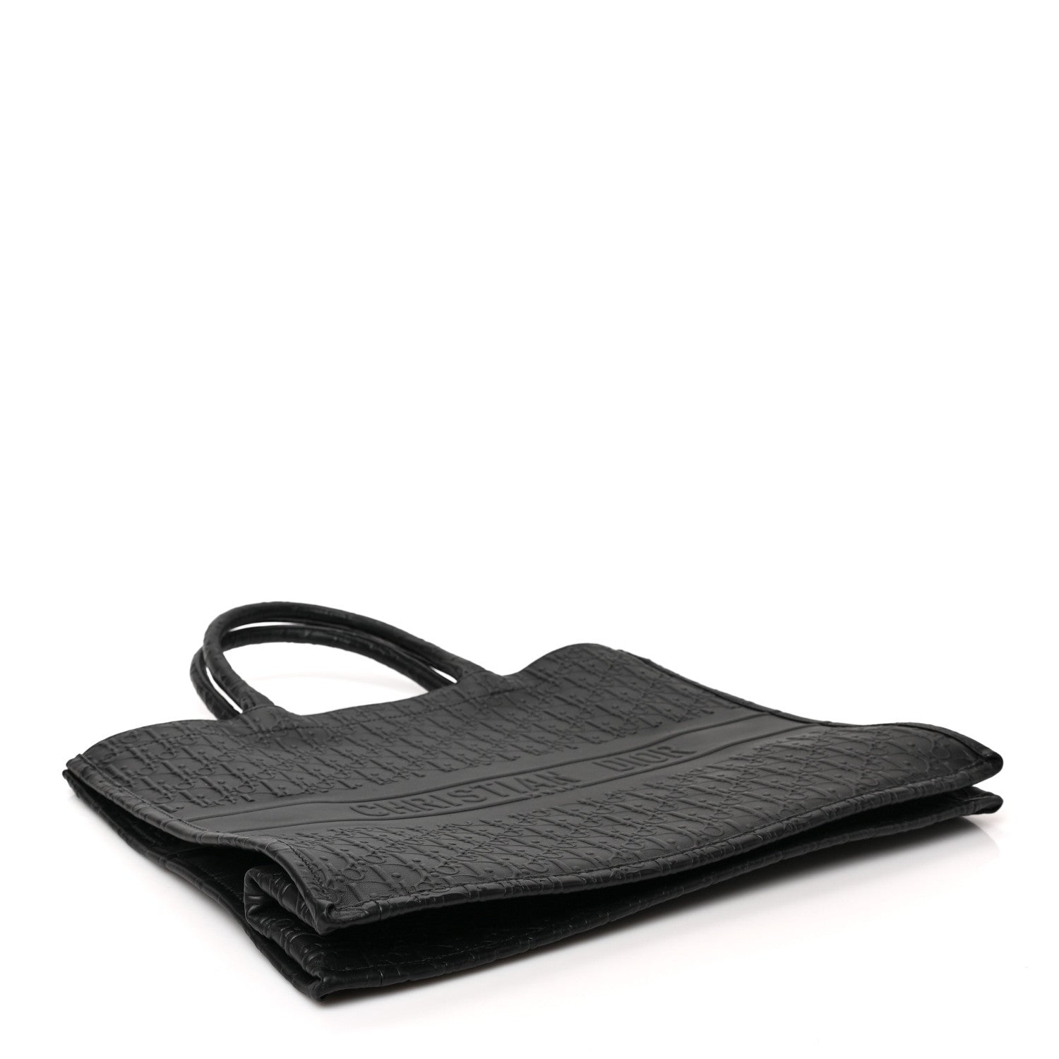 Christian Dior Oblique Calfskin Embossed Book Tote Black 4 of 9