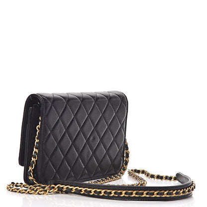 Chanel Lambskin Quilted Infinity Wallet On Chain WOC Black 3 of 15