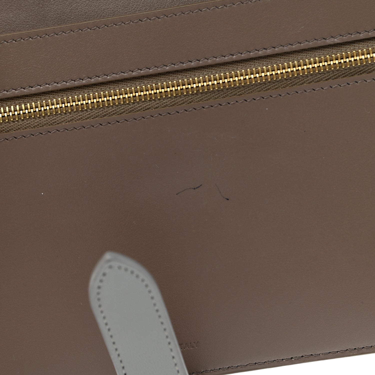 Celine Grained Calfskin Large Multifunction Strap Wallet Pebble Mineral 8 of 10