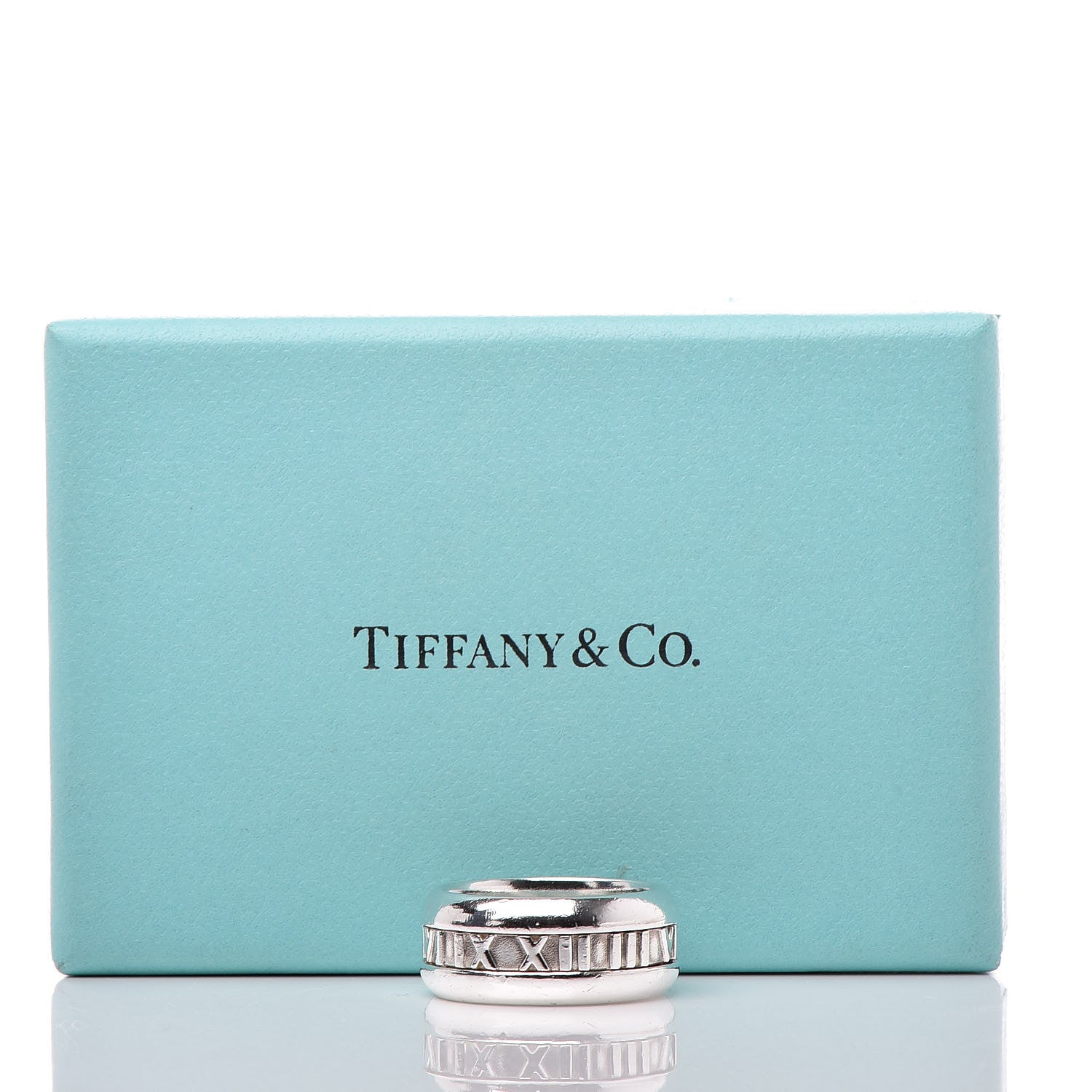Tiffany Sterling Silver 10mm Atlas Band Ring 57 8 6 of 6